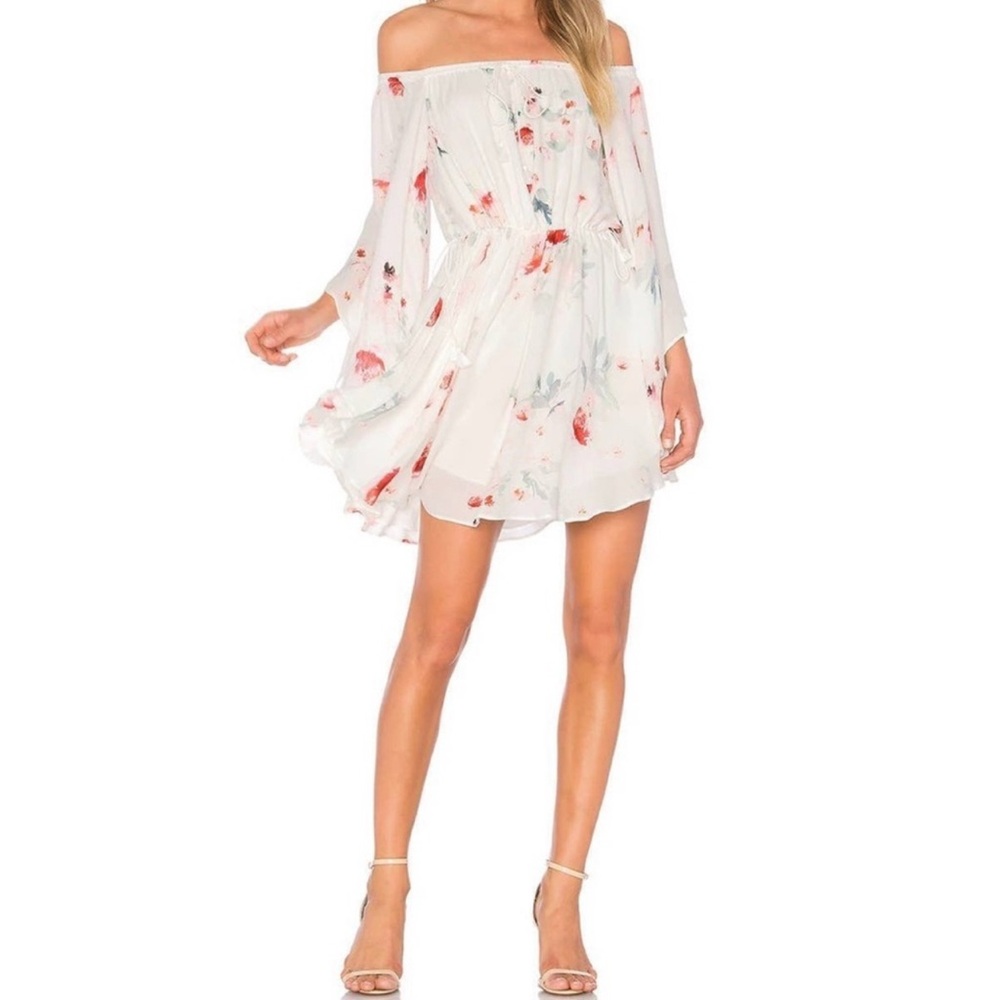 Elegant Floral Off-Shoulder Dress